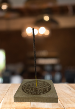 Räucherstäbchenhalter Blume des Lebens quadratisch